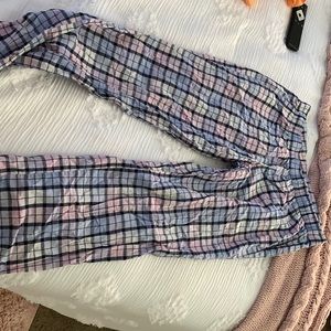 Plaid thin sweat pants